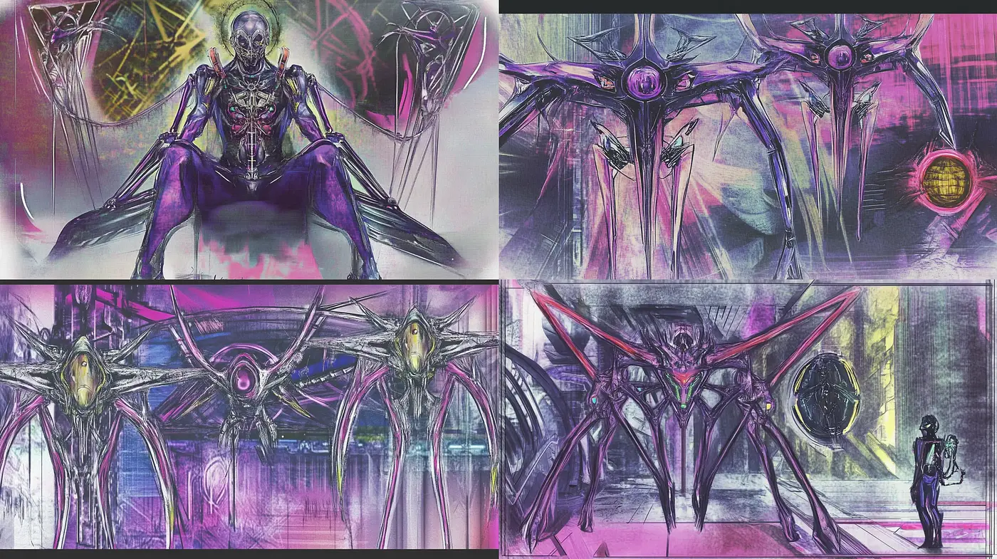 Futuristic Cyberpunk Dreamscape with Neon Highlights and Ethereal Ambience - Midjourney sref style