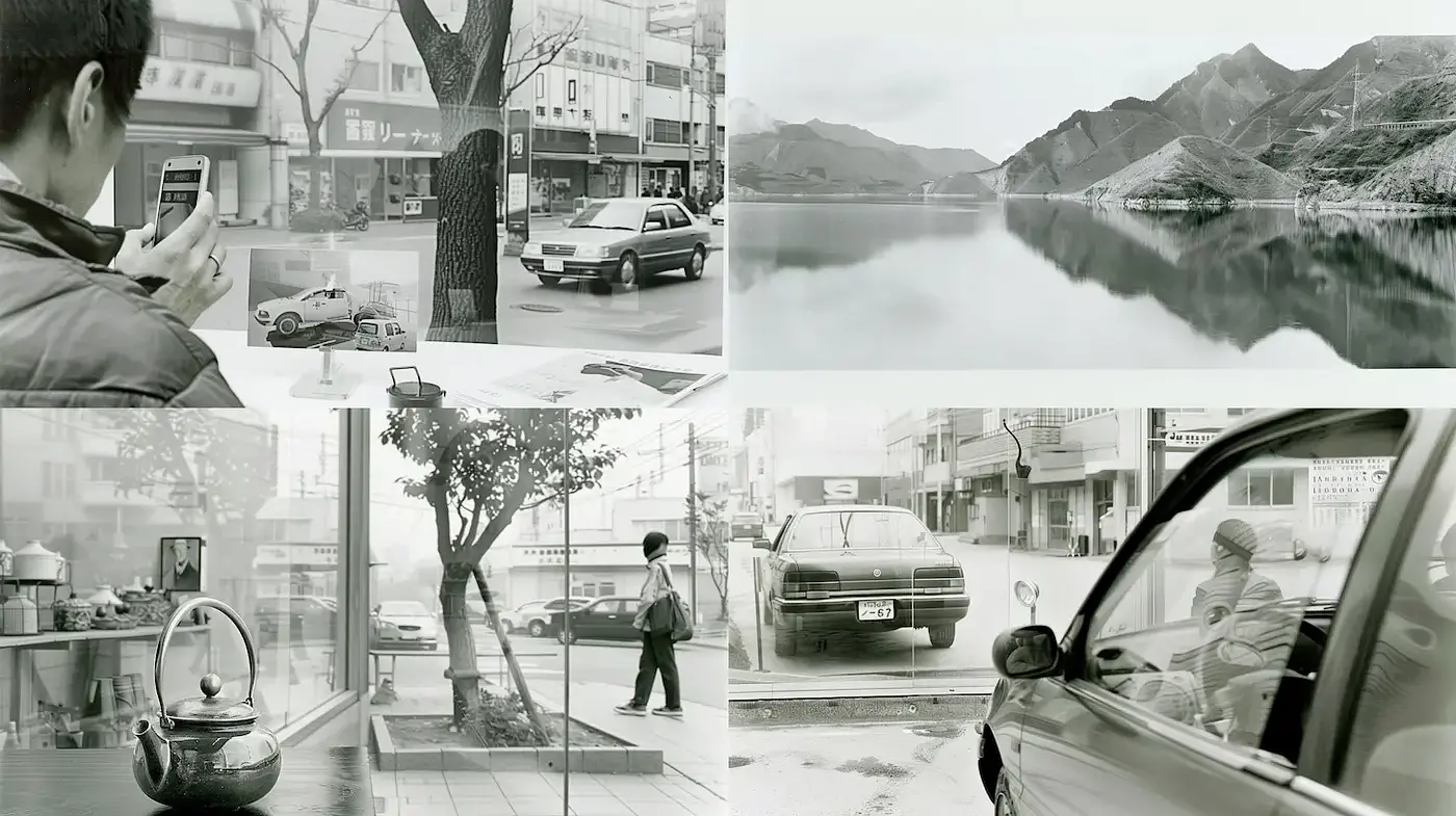 Cinematic Black and White Urban Realism with a Nostalgic Touch - Midjourney sref style