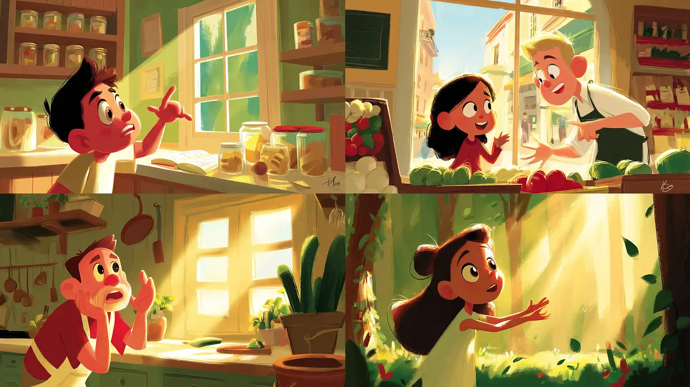 Charming and Heartwarming Illustrations with a Playful Atmosphere - Midjourney sref style