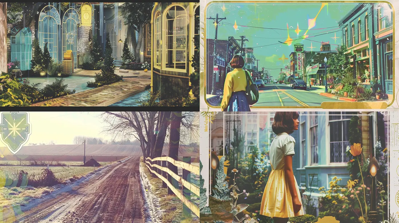 Timeless Elegance of Nostalgic Hues: A Blend of Digital Impressionism and Romantic Pastels - Midjourney sref style