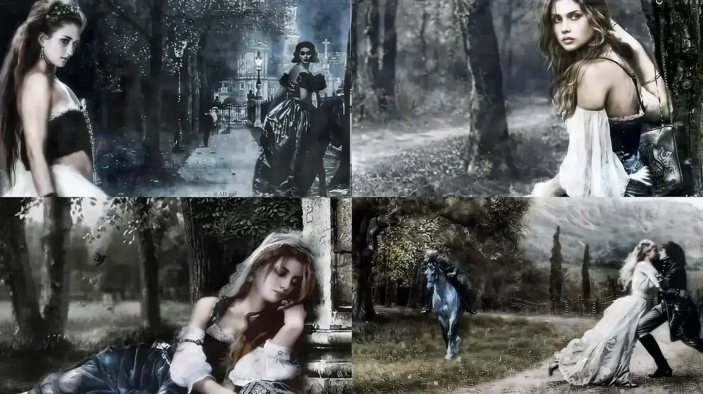 Ethereal Fantasy with a Touch of Romanticism and Melancholy - Midjourney sref style