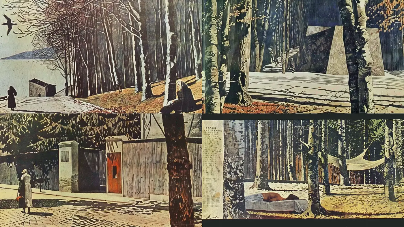 Ethereal Autumnal Tableaus with a Surreal Vintage Patina - Midjourney sref style