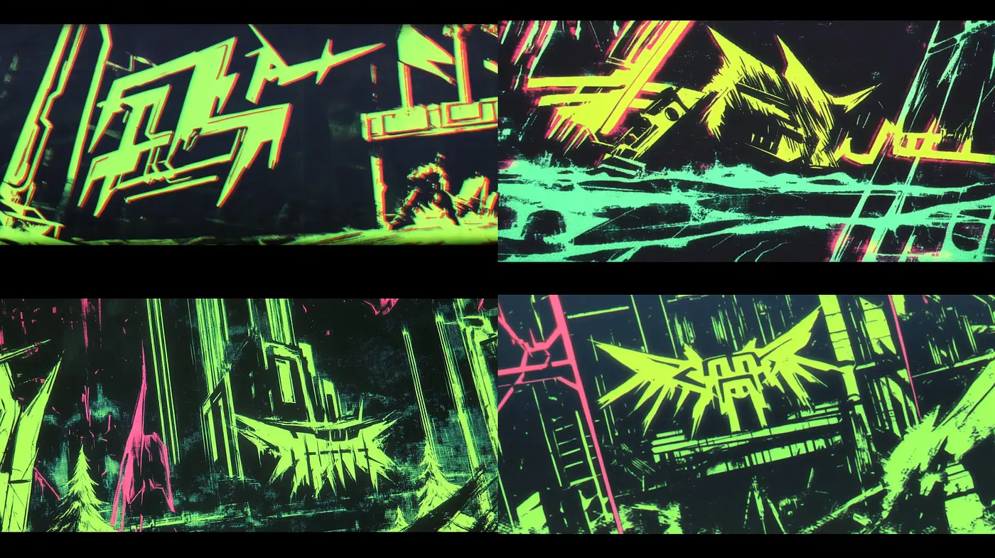 Neon-Infused Cyberpunk Dreamscape - Midjourney sref style