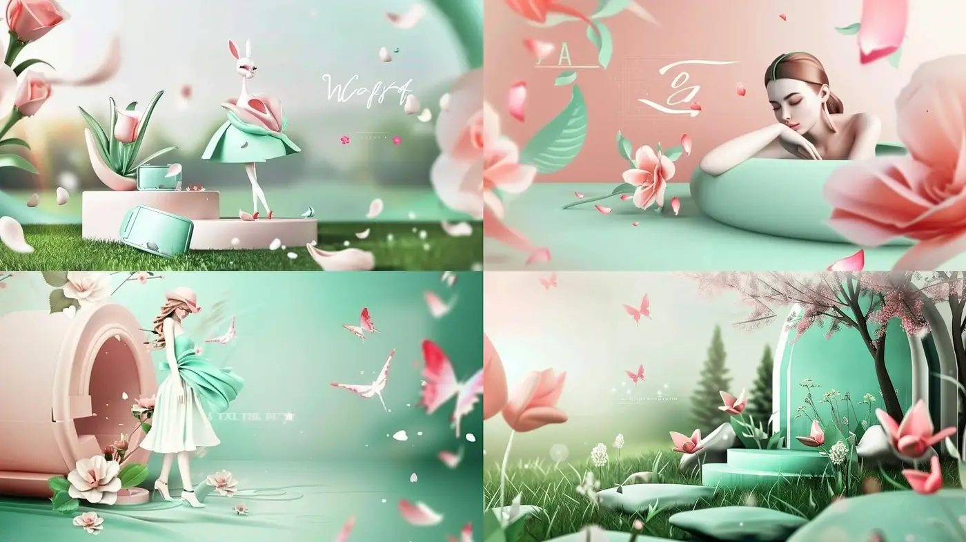 Serenely Whimsical Pastel Dreamscape Imagery - Midjourney sref style