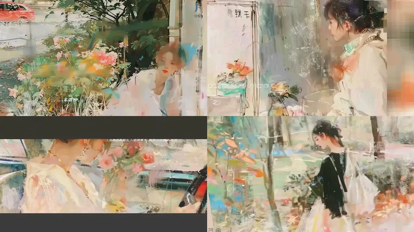 Expressive and Ethereal Impressionistic Scenes with Floral Elements - Midjourney sref style