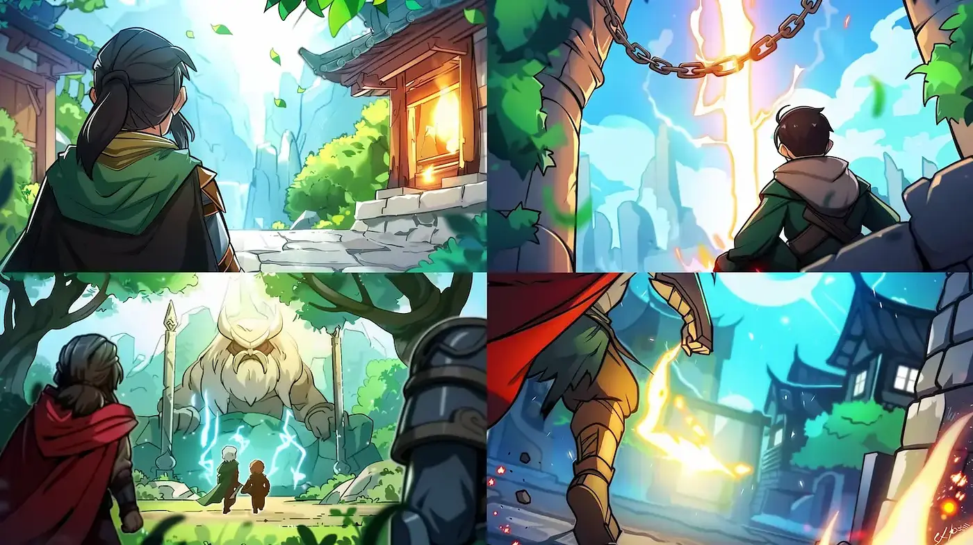 Epic Narrative of a Mythical Quest in Saturated Hues - Midjourney sref style