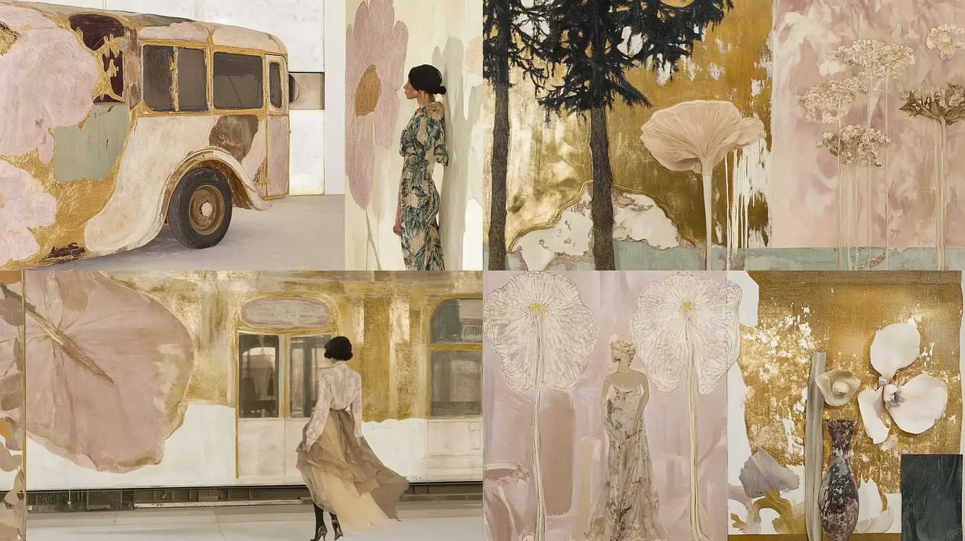 Ethereal Decadence in Sepia Tones: A Study in Textured Nostalgia - Midjourney sref style