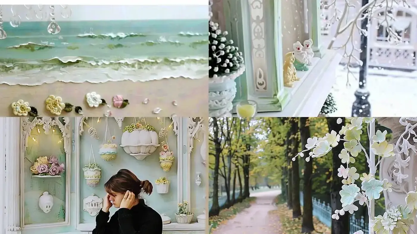 Serene and Ethereal Aesthetic with Soft Textures and Pastel Hues - Midjourney sref style
