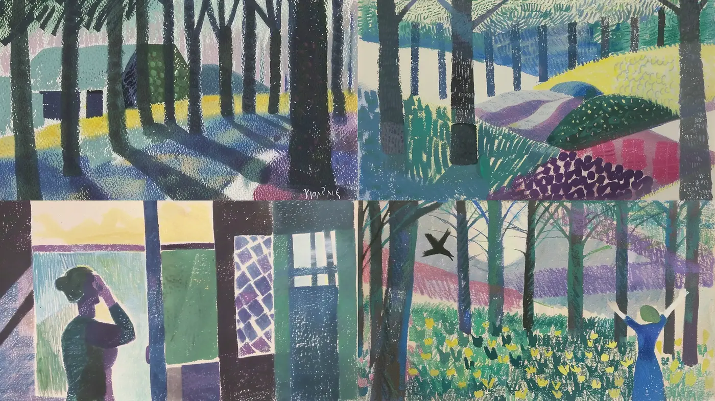 Post-Impressionist Textural Nature Vistas - Midjourney sref style