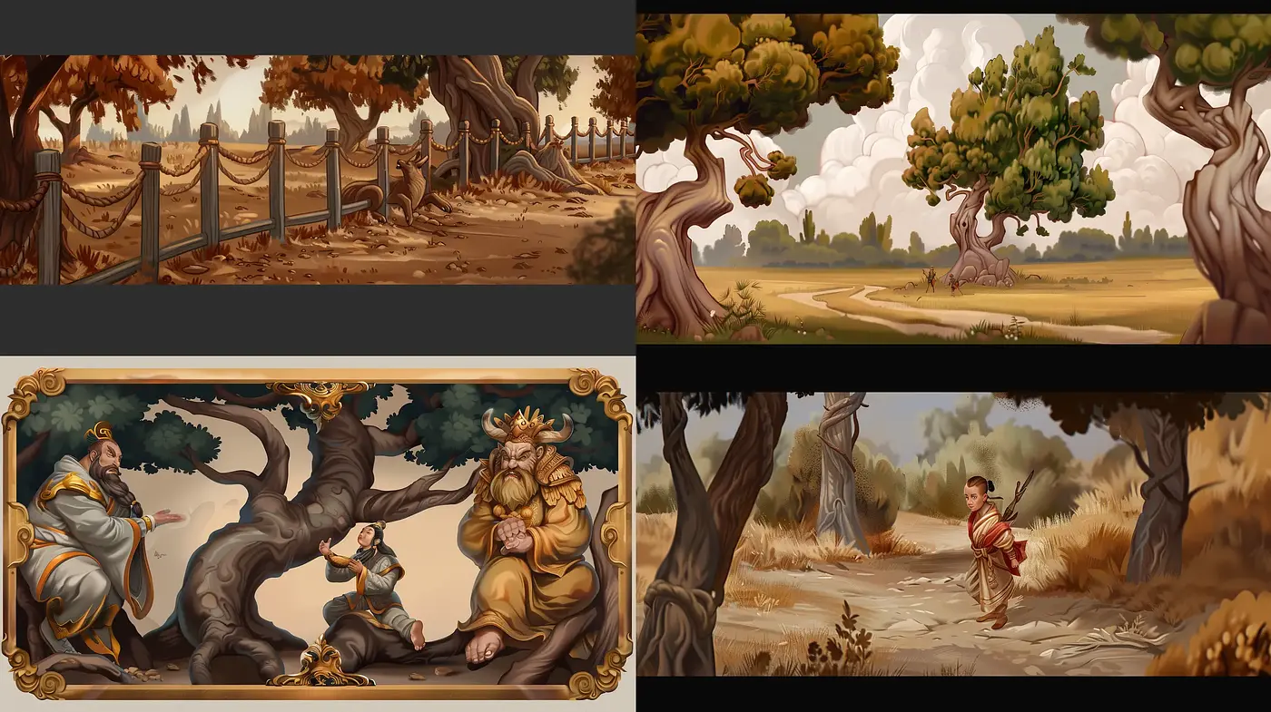 Timeless Pastoral Elegance: A Harmonious Fusion of Baroque and Renaissance Artistic Sensibilities - Midjourney sref style