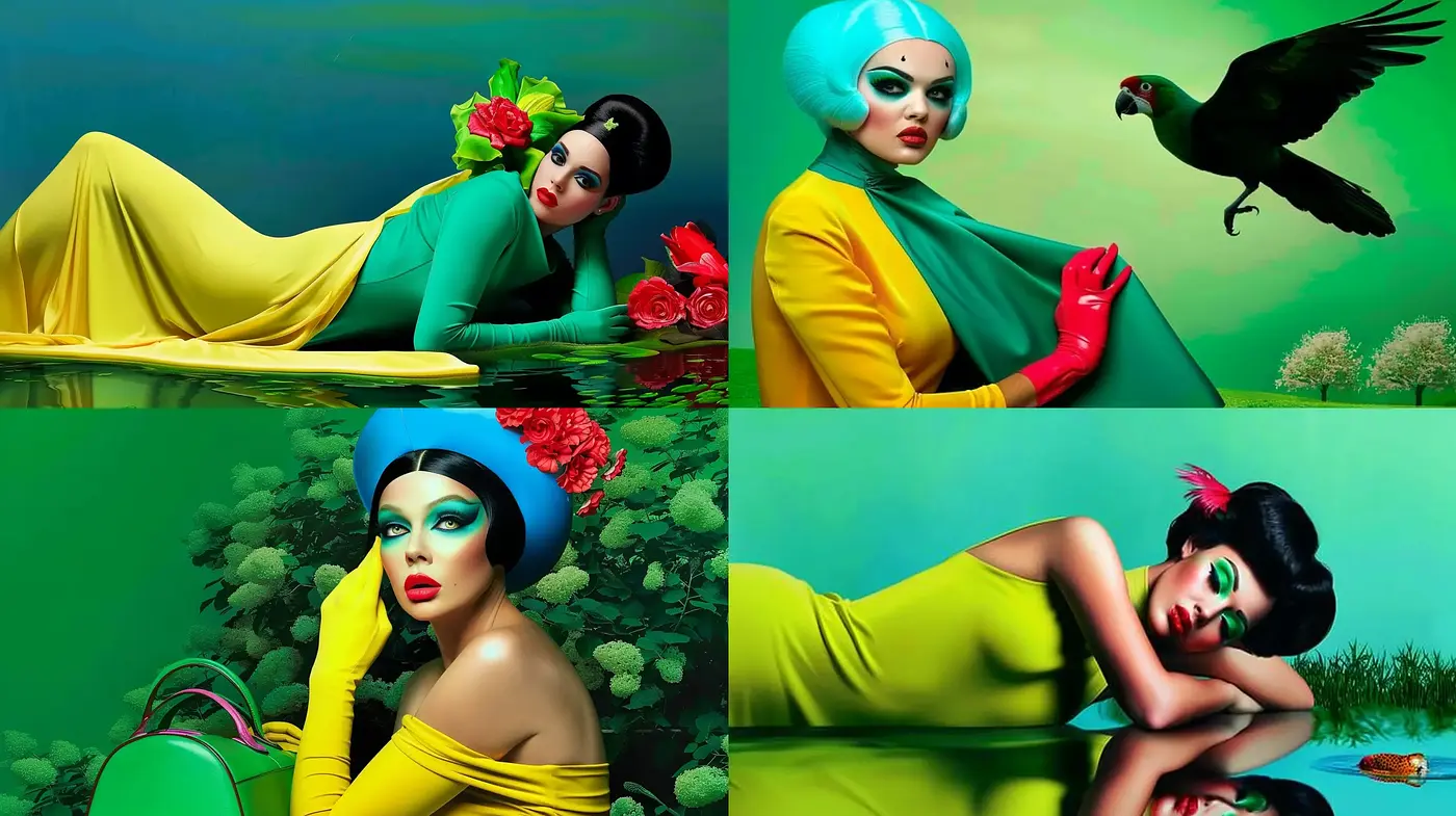 Surrealistic Botanical Dreamscapes in Contemporary Pop - Midjourney sref style