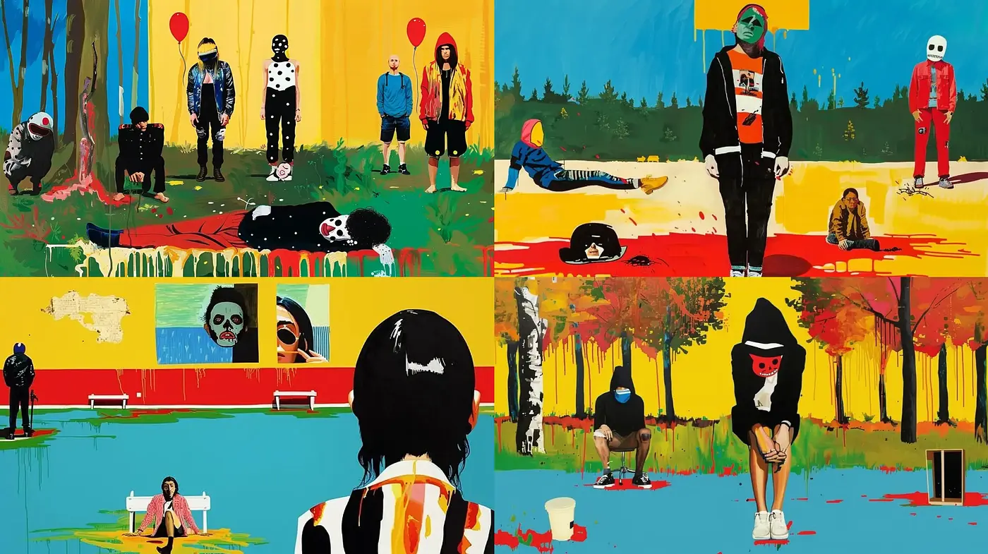 Saturated Color Pop Art with Contemporary Urban Influence - Midjourney sref style