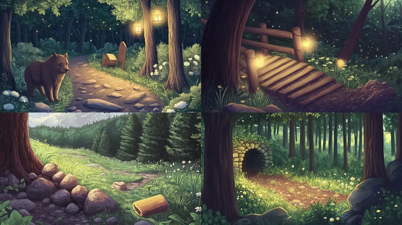 Enchanted Twilight Forests: A Whimsical Journey Through Nature - Midjourney sref style