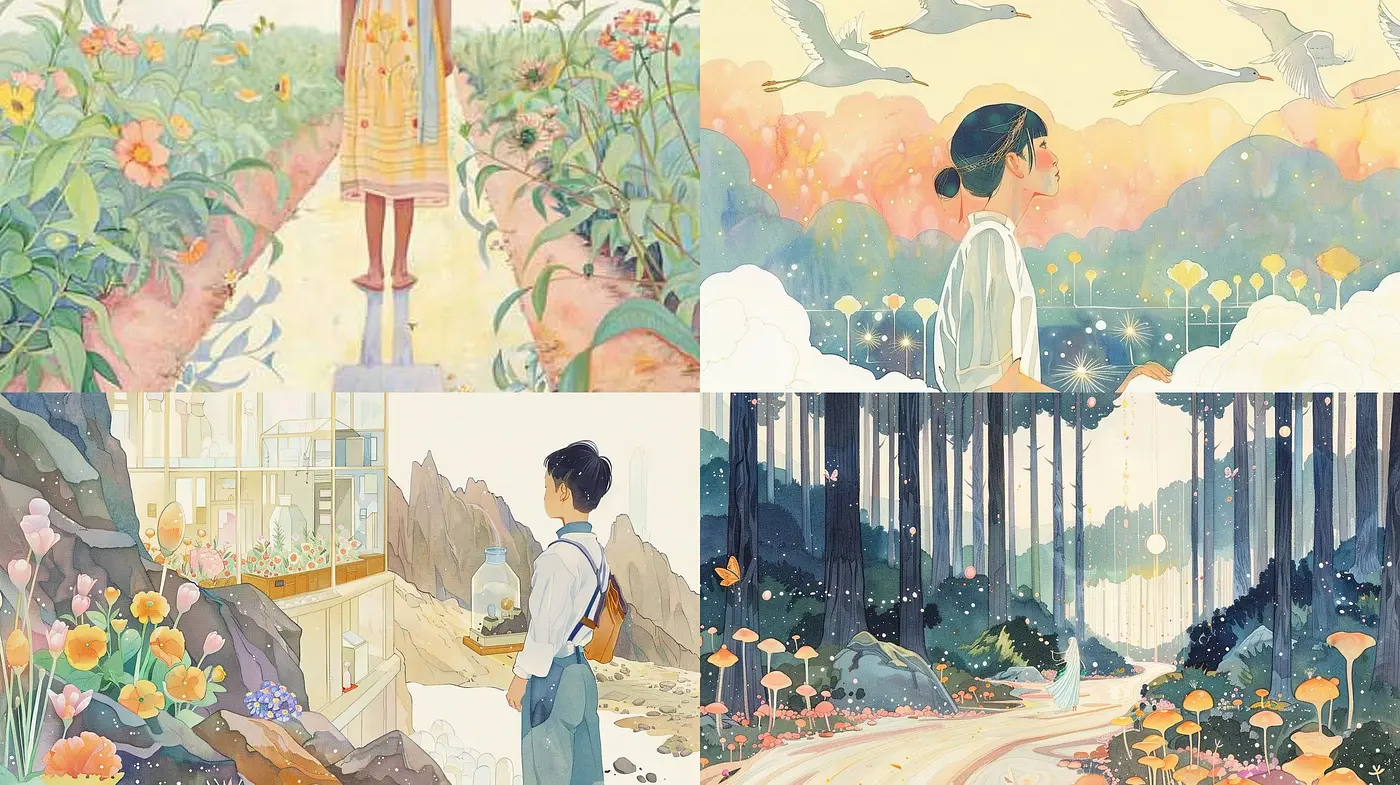 Ethereal Pastel Dreamscapes: A Serene Journey Through Whimsical Artistry - Midjourney sref style