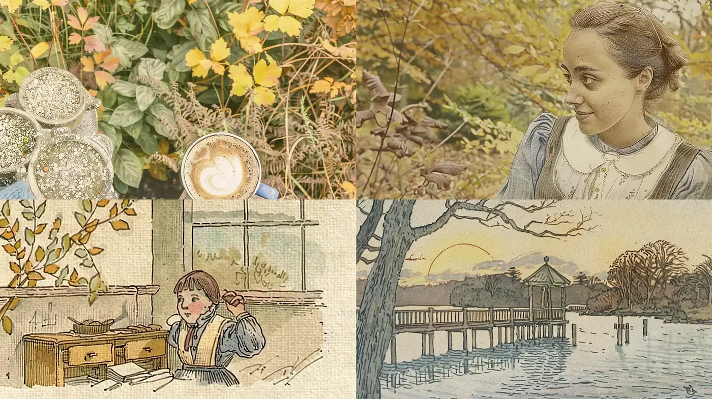 Charming Pastoral Imagery with Vintage Aesthetic Influences - Midjourney sref style