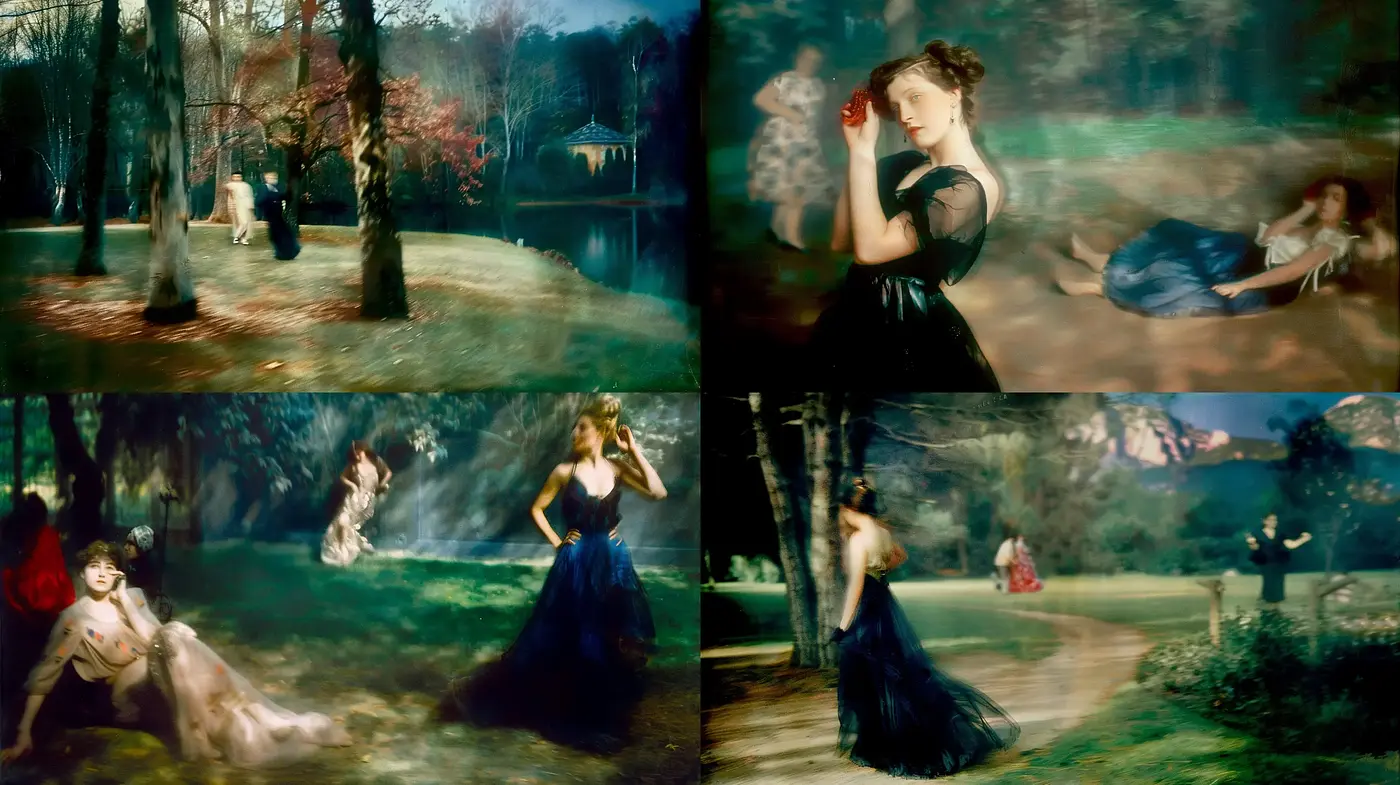 Ethereal Elegance in Twilight Hues: A Dreamlike Pastoral Symphony - Midjourney sref style