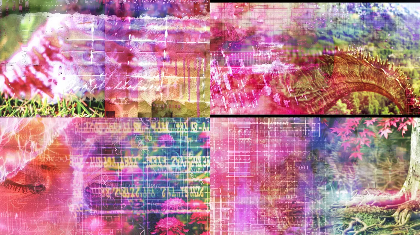 Digital Tapestry of Cybernetic Dreams - Midjourney sref style