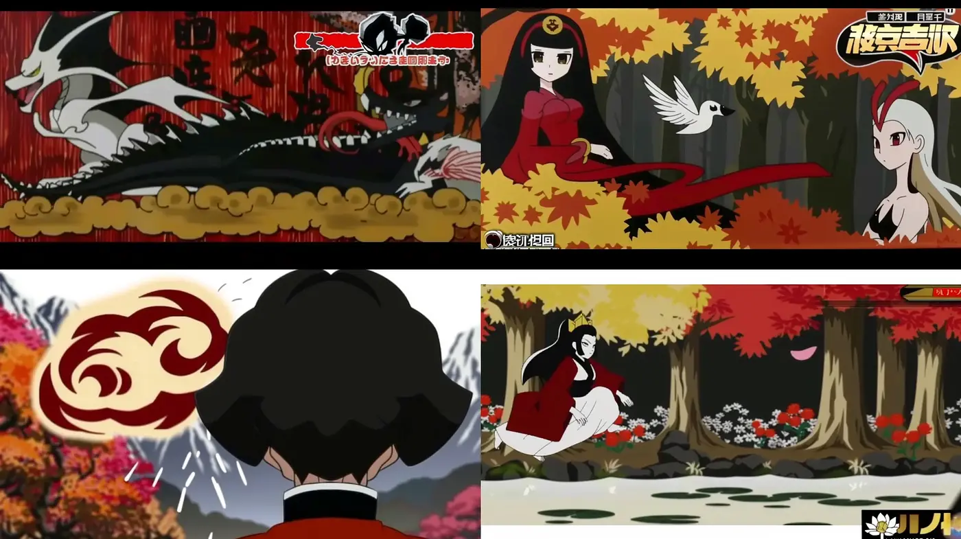 Autumnal Anime Essence with Stylized Characters and Scenic Backdrops - Midjourney sref style