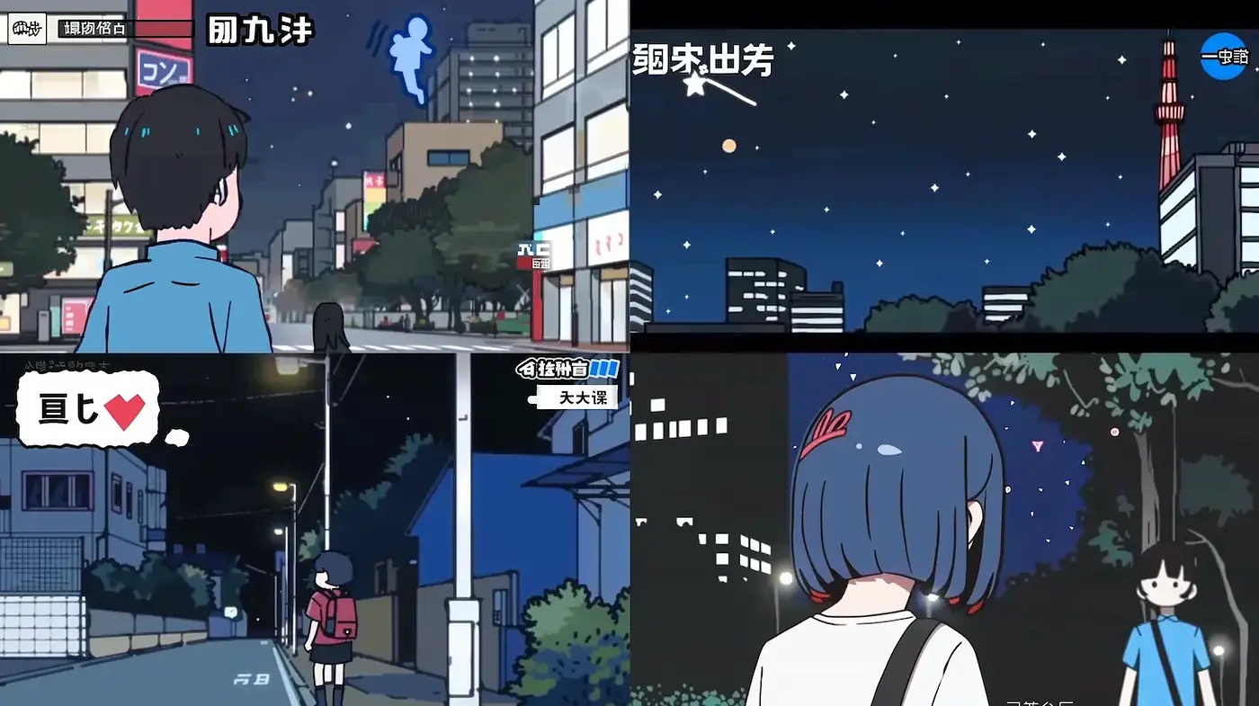 Contemporary Urban Slice of Life with a Nostalgic Cartoon Aesthetic - Midjourney sref style