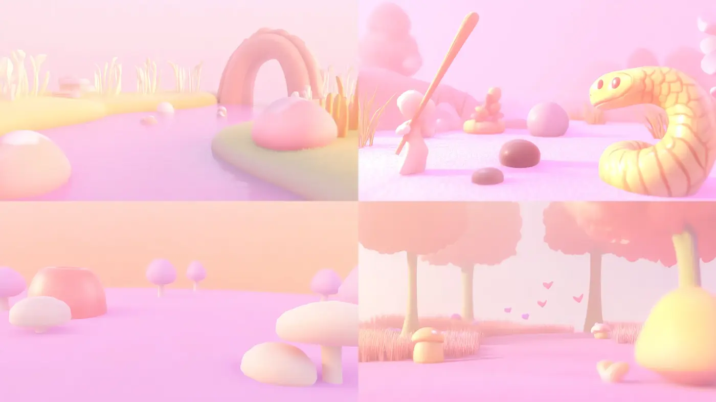 Ethereal Pastel Dreamscape with Surrealist Tendencies - Midjourney sref style