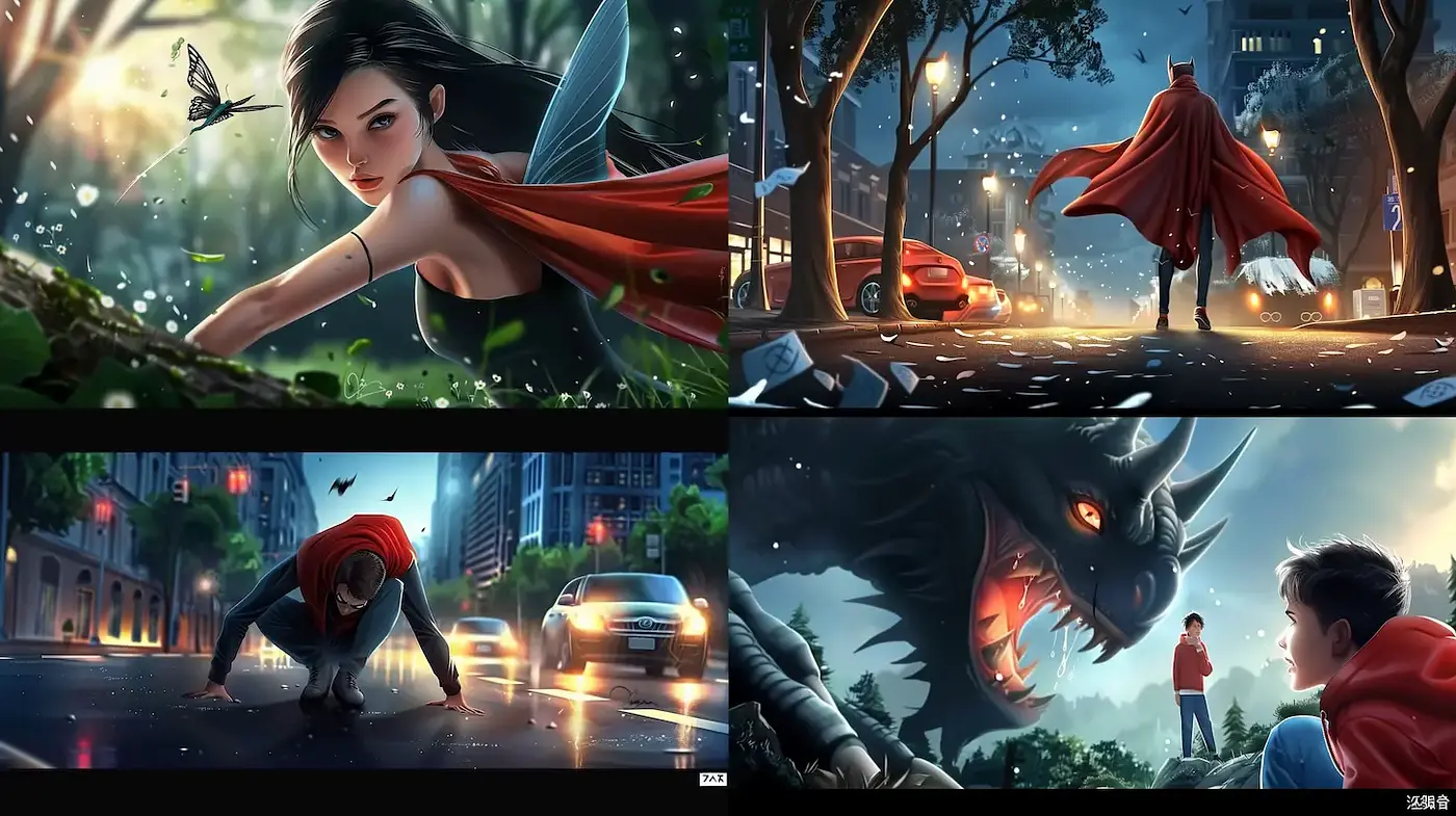 Dramatic, cinematic digital art with a fantastical twist - Midjourney sref style