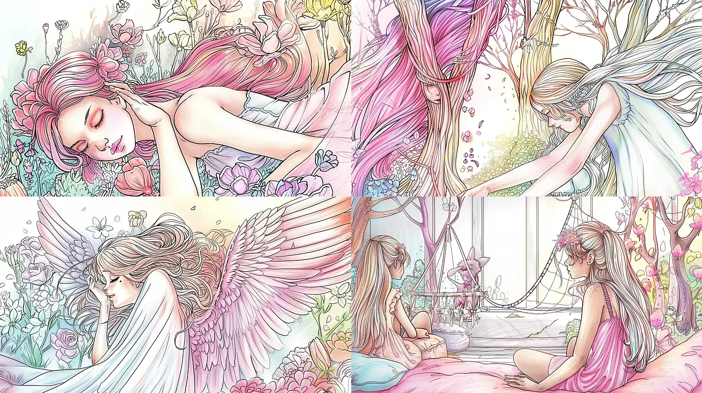 Ethereal Pastel Fantasy Illustrations - Midjourney sref style