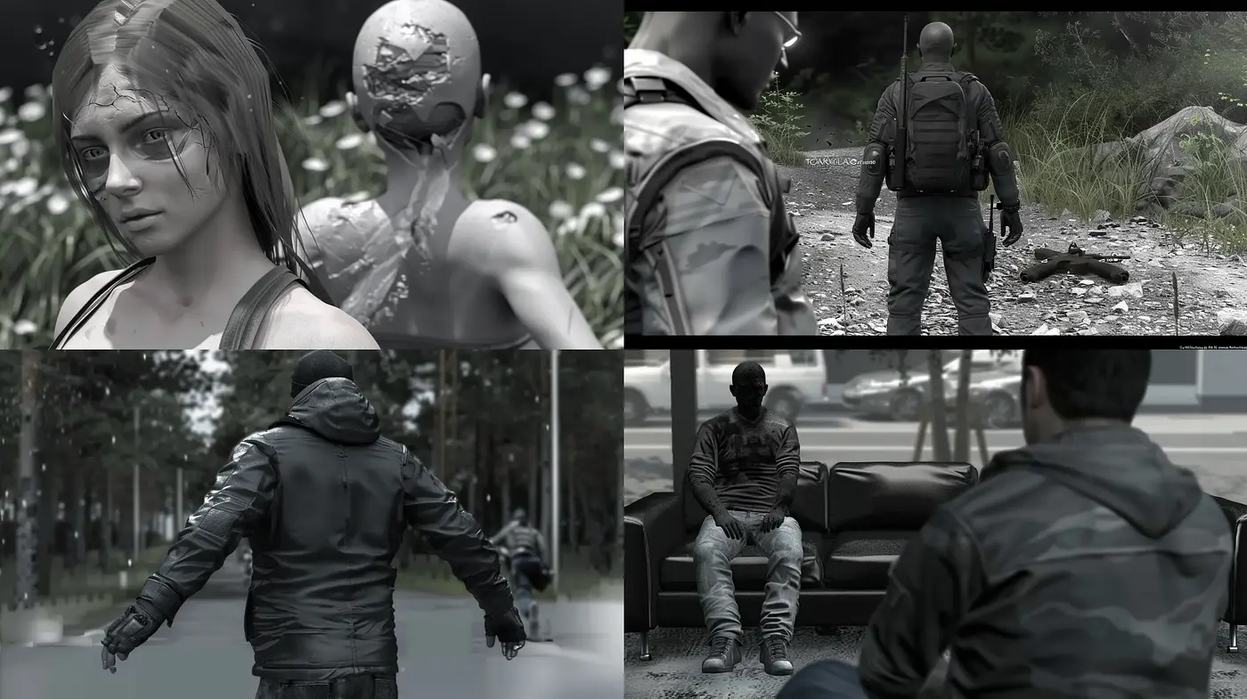 Monochromatic Grit: A Study in Desaturated Realism - Midjourney sref style