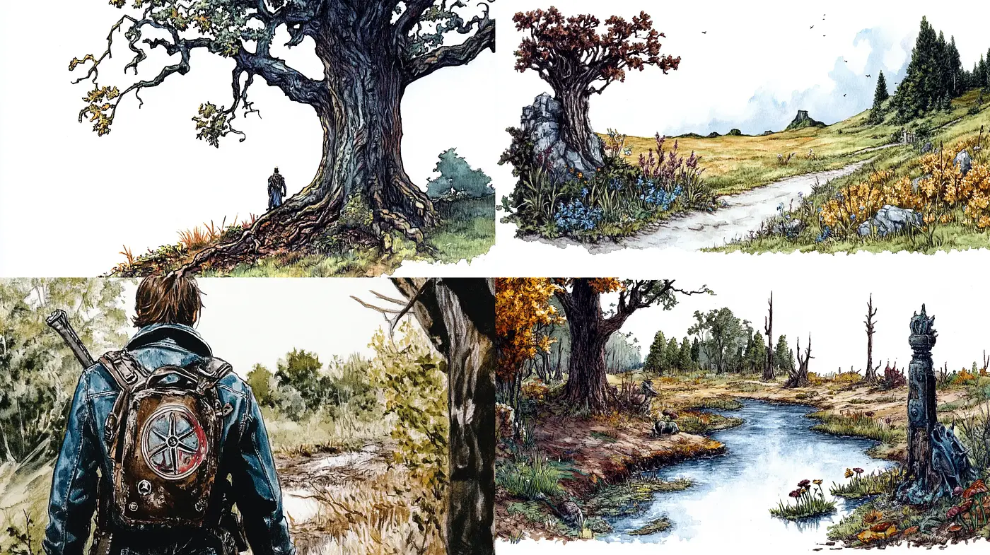 Ethereal Naturalism with Vibrant Autumn Tones - Midjourney sref style
