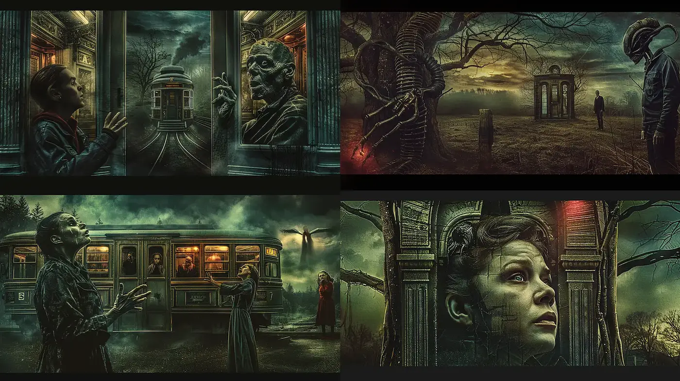 Surreal and Hauntingly Atmospheric Depiction of Human Emotion and Nature - Midjourney sref style