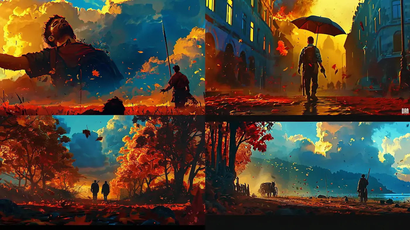 Vibrant and Emotional Landscapes with a Cinematic Flair - Midjourney sref style