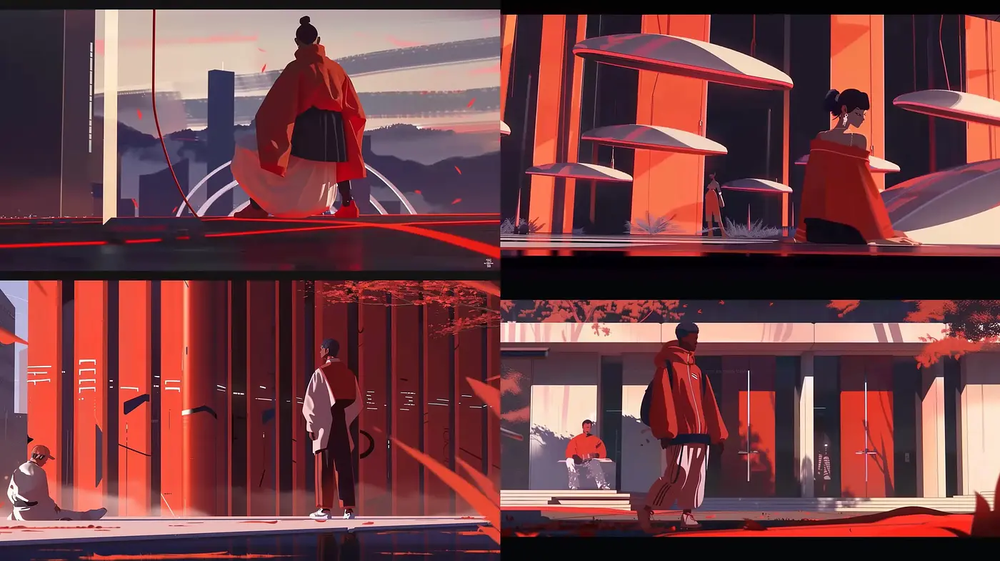 Contemporary Serenity in Warm Tones - Midjourney sref style