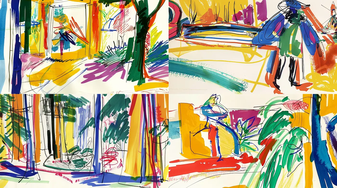 Vibrant Strokes of Modern Expressionism - Midjourney sref style