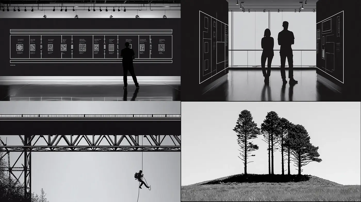 Sophisticated Monochrome with a Modern Minimalist Aesthetic - Midjourney sref style