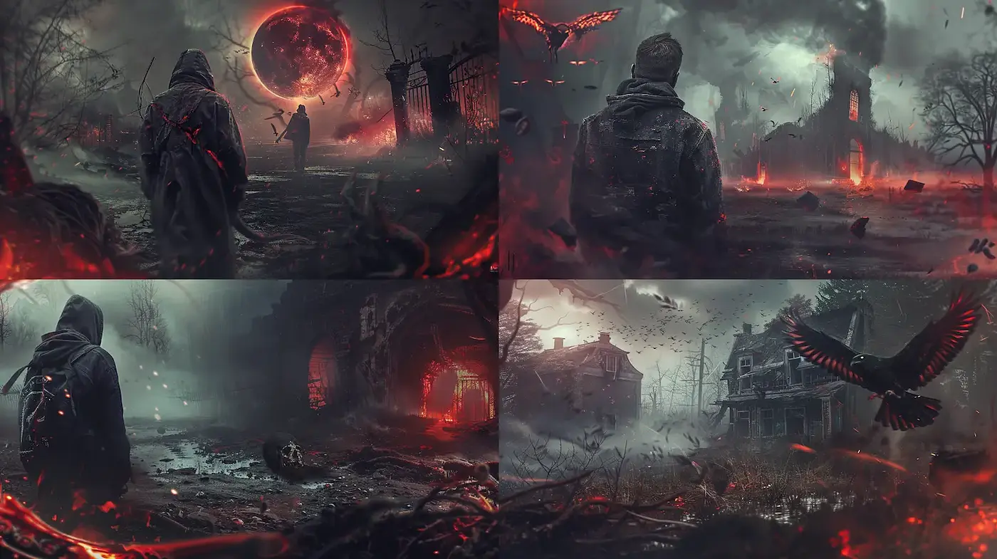 Dark, atmospheric narratives with a dystopian edge - Midjourney sref style