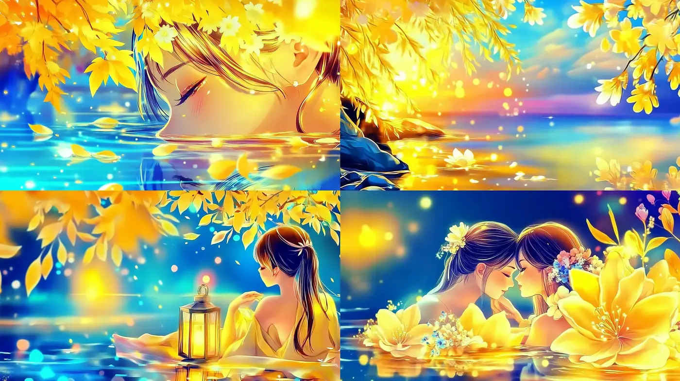 Luminous Golden Hour Dreamscape - Midjourney sref style