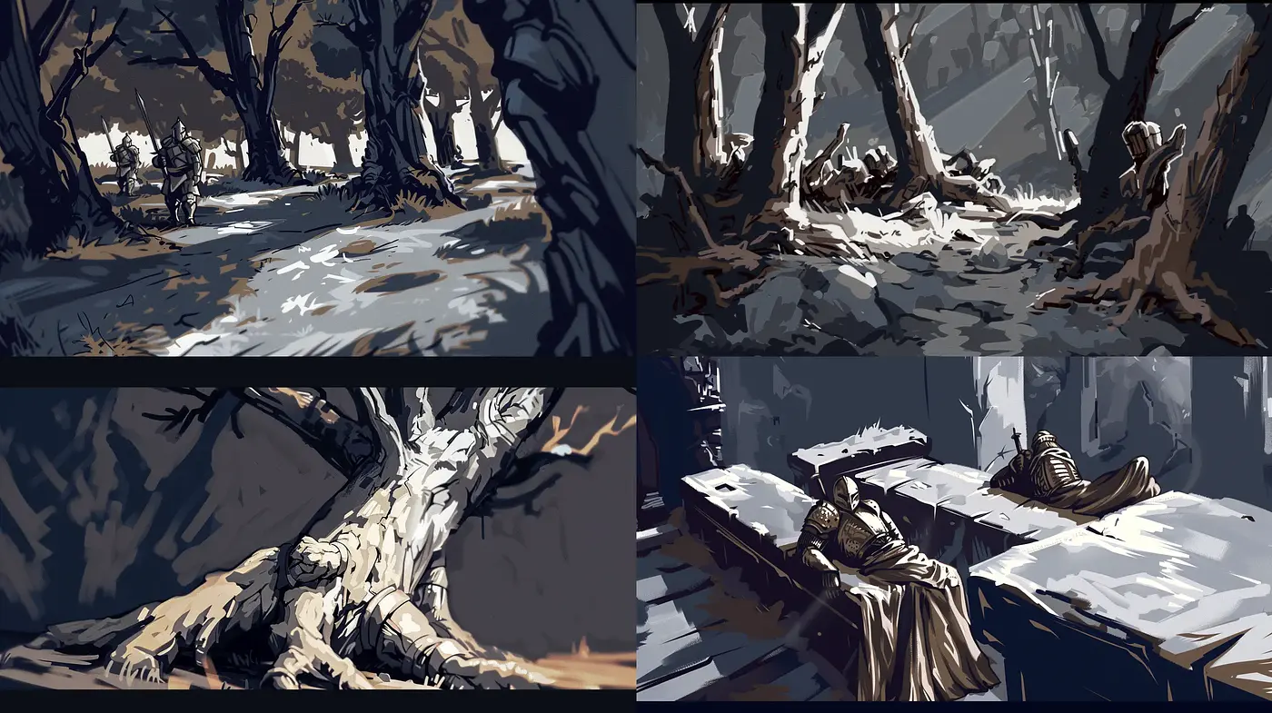 Monochromatic Melancholy - Echoes of Expressionism - Midjourney sref style