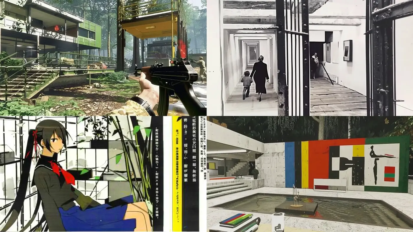 Eclectic Fusion of Postmodern and Contemporary Artistic Elements - Midjourney sref style