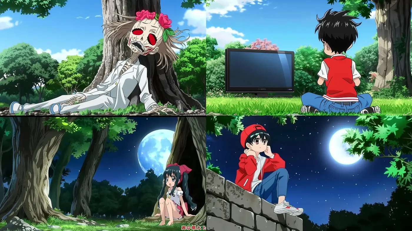Luminous Nights and Verdant Settings: A Homage to Anime Environments - Midjourney sref style