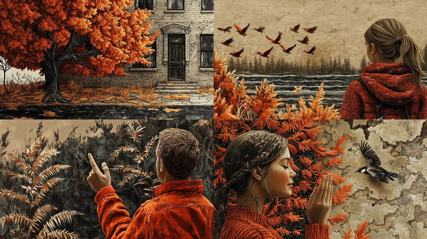 Autumnal Embers: A Consistent Tapestry of Warmth and Textured Realism - Midjourney sref style