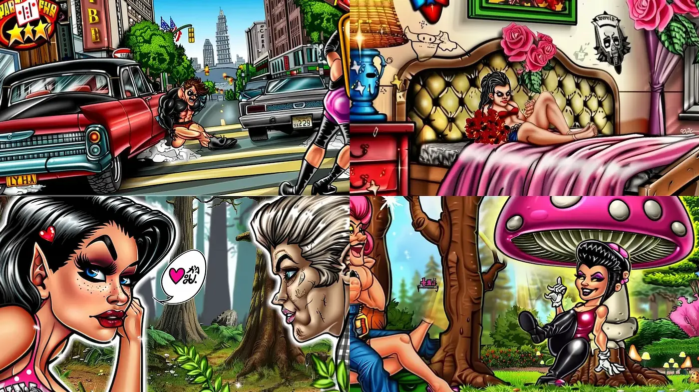 Vibrant and Playful Pop Art with Retro Influences - Midjourney sref style