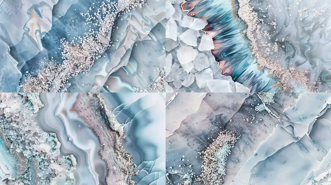 Elegant and Ethereal Abstract Textures with a Serene Color Palette - Midjourney sref style