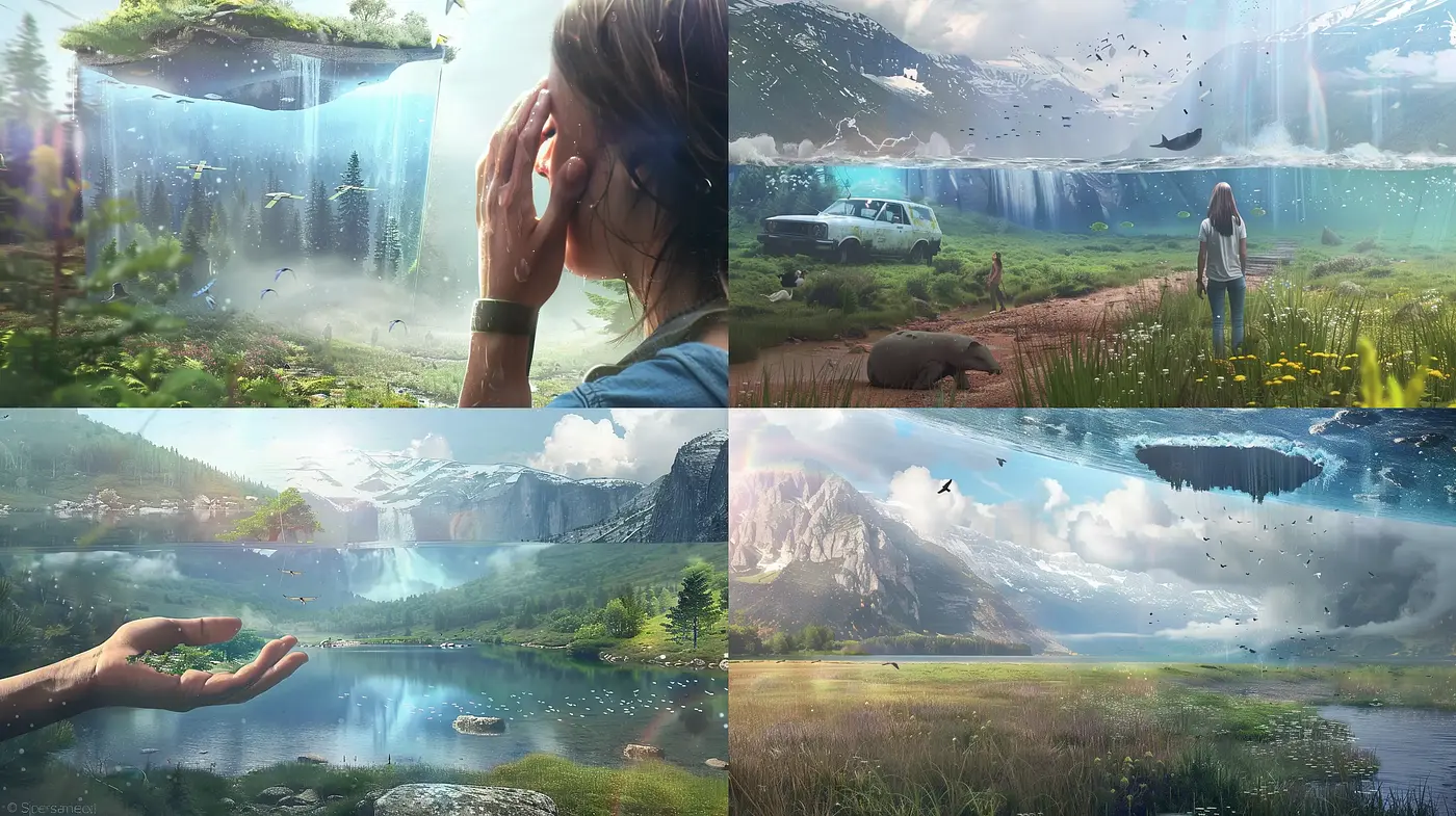 Serene Vistas: Tranquility of Ethereal Landscapes with a Soft Realism Touch - Midjourney sref style