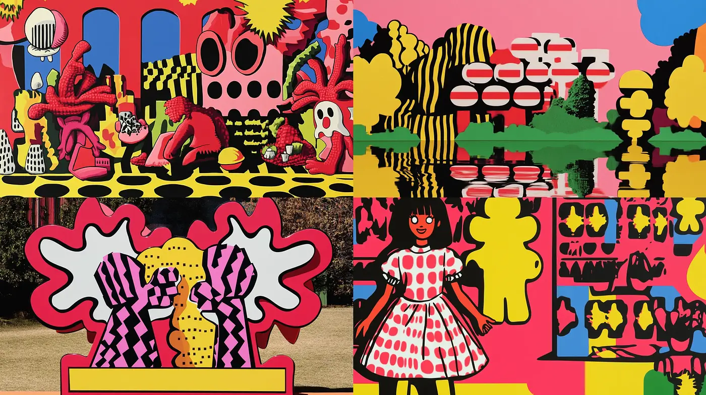 Carnivalesque Pop Art Extravaganza - Midjourney sref style