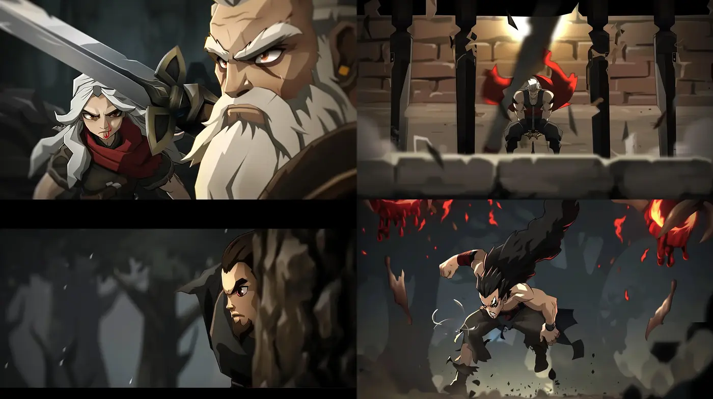 Gritty and Dynamic Fantasy Illustration Style - Midjourney sref style