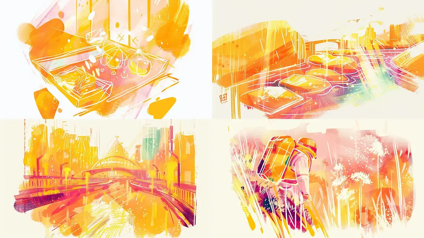 Vibrant watercolor aesthetics with a contemporary twist - Midjourney sref style
