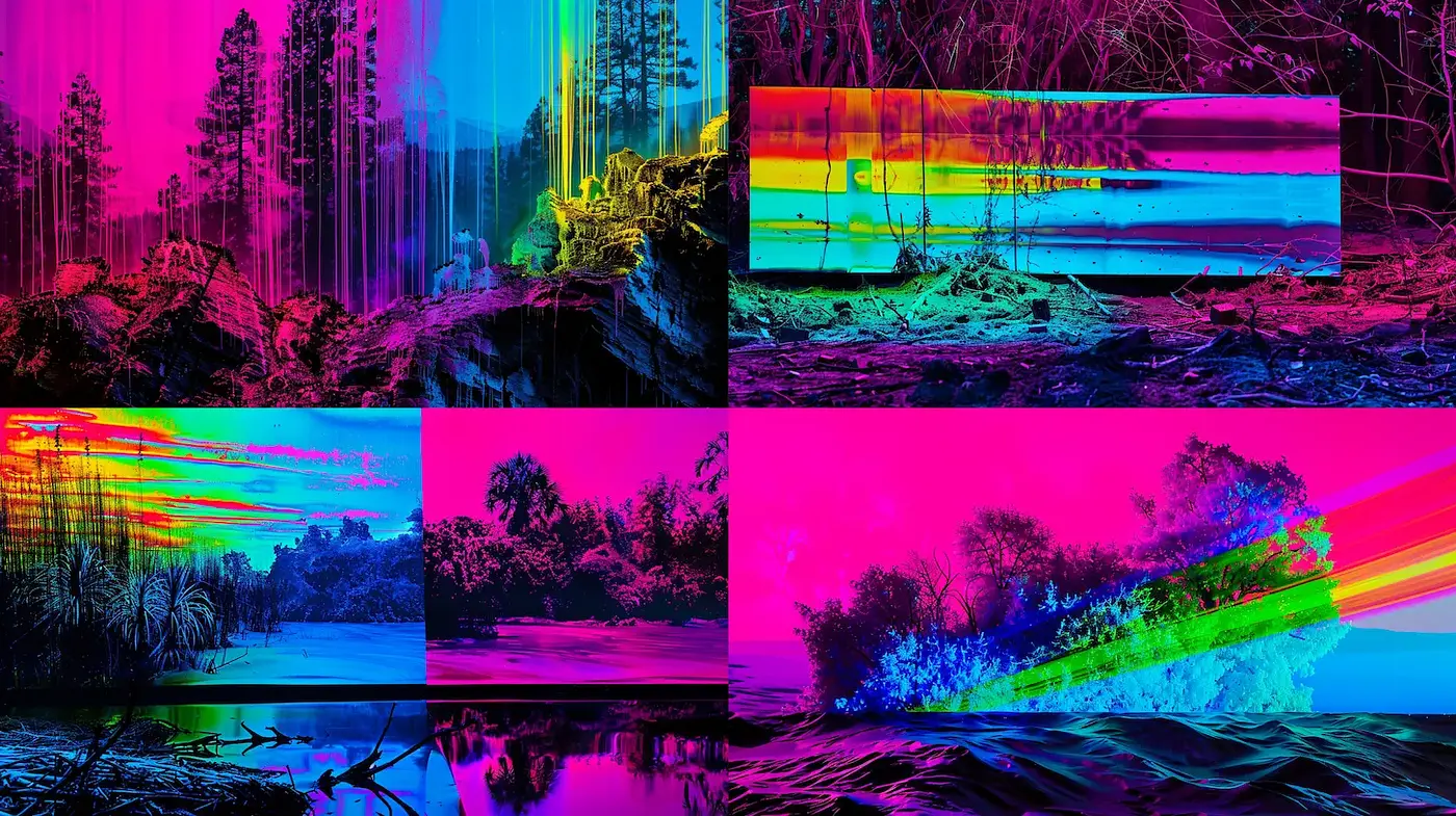 Vibrant and Surreal Landscape Aesthetic - Midjourney sref style
