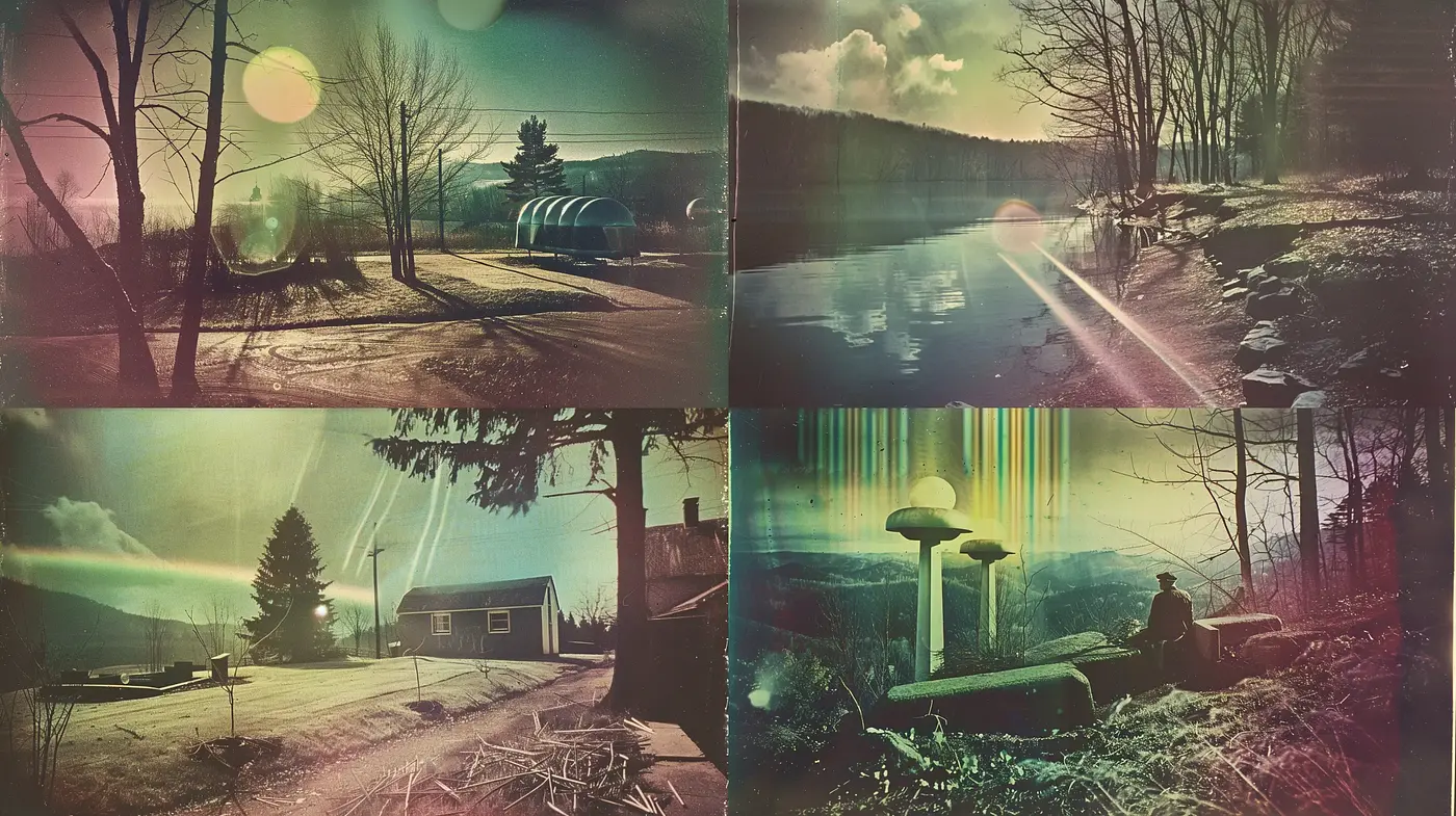 Surreal Retrofuturism with Dreamlike Radiance - Midjourney sref style