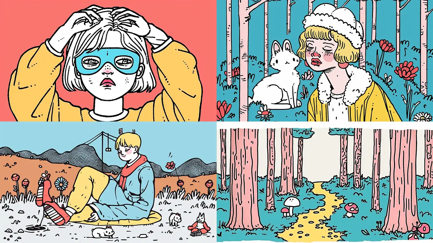 Whimsical Comic Nostalgia with Pastel Vividness - Midjourney sref style