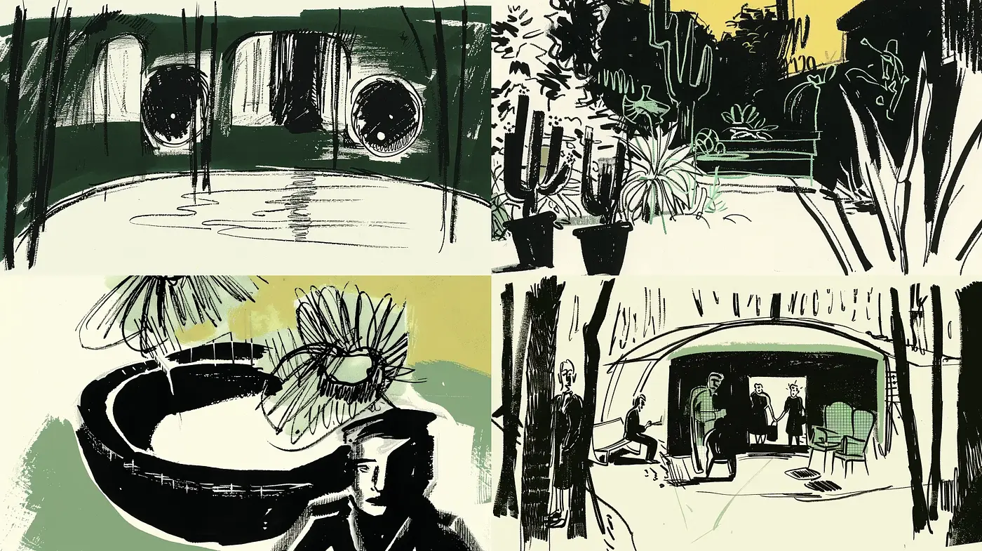 Abstract Expressionist Sketches with a Modernist Undertone - Midjourney sref style