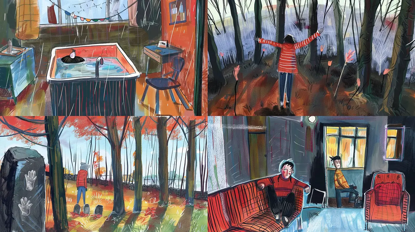 Autumnal Hues with Expressionist Brushwork Art - Midjourney sref style